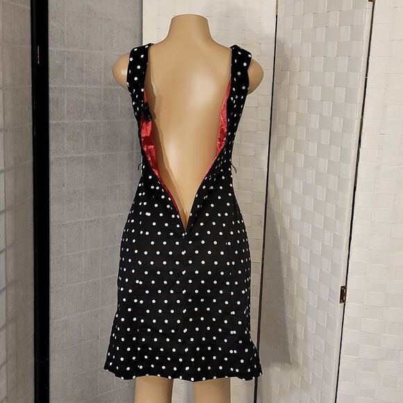 WHITE HOUSE BLACK MARKET  WHITE POLKA DOT DRESS - Picture 7 of 12